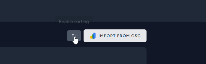 Improved UX for project sorting